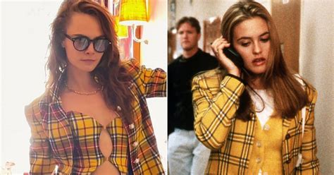 Cara Delevingne Puts Her Own Spin On Cher Horowitzs Iconic Plaid Oufit