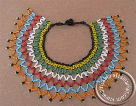 Zulu beaded necklace from South Africa - campestre.al.gov.br