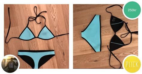 Bl Kta Triangl Bikini Toppen R Plick Second Hand
