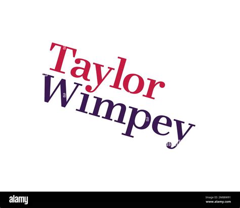 Taylor Wimpey, Rotated Logo, White Background B Stock Photo - Alamy