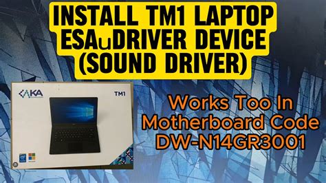 Install TM1 Sound Drivers (ESAuDrivers Device) (Motherboard Code ...