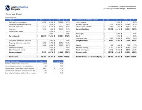 Free Printable Balance Sheet Templates [excel Word Pdf]