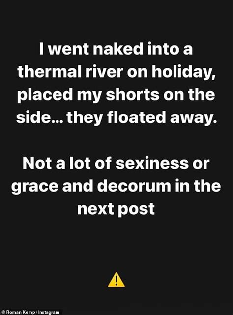 Roman Kemp Strips NAKED For A Dip In A Thermal River As He Pokes Fun At Himself After Losing