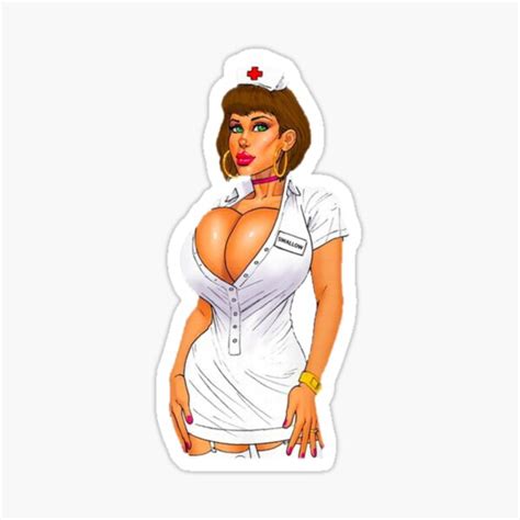 Sexy Big Tits Nurse Sticker For Sale By SexyBitchy Redbubble