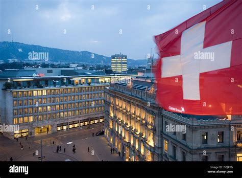 Zurich, Switzerland, UBS Bank and Credit Suisse Paradeplatz Stock Photo ...