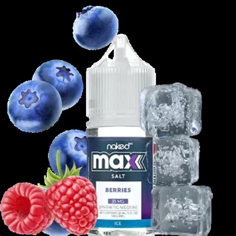 Naked Max Ice Berries Salt Nic E Liquid