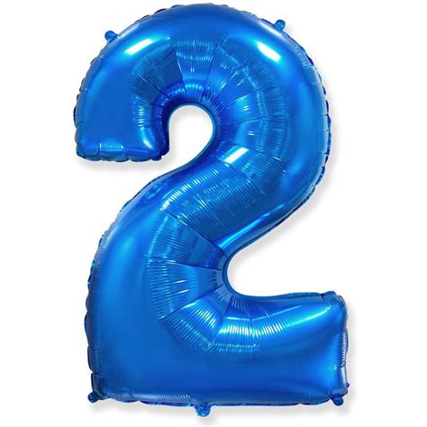 Шар Цифра "2" Синий 102 см. — Воздушные шарики с гелием купить недорого ...
