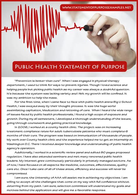 How To Write Public Health Statement Of Purpose Sample