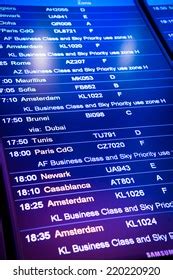 Flight Arrival Departure Sign Board Airport Stock Photo 220220920 ...