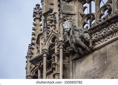 Elements Gothic Architecture Grotesque Chimera Gargoyle Stock Photo