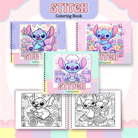 Stitch Menina Desenho - Livro de colorir tema Stitch Menina - Pâmella Vieira Designer