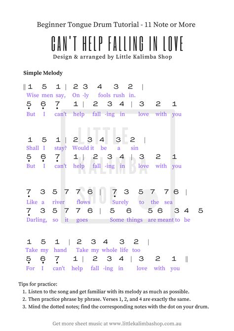 Tongue Drum Beginner Sheet Music For 11 Notes Or More