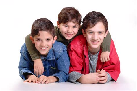 Three brothers stock photo. Image of young, people, jeans - 8206072