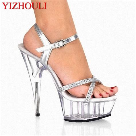 New Shiny New Stage Sandals Nightclub Performance Shoes Sex Shoes 15cm