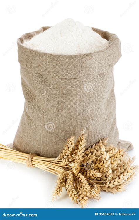 Linen мешок с мукой Стоковые Фото - изображение: 35084893