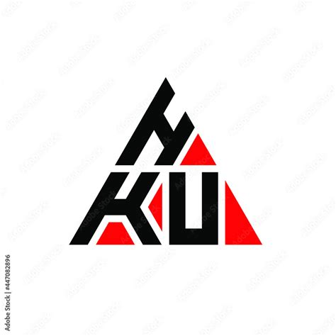 HKU triangle letter logo design with triangle shape. HKU triangle logo ...