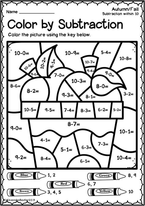 First grade math coloring pages