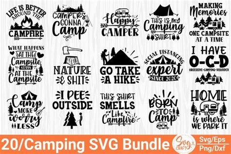 Camping Svg Files For Cricut Camper Svg Bundle Camp Life Svg Camping