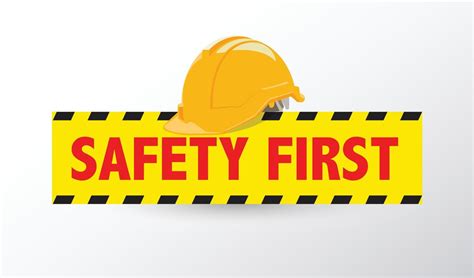 Safety first sign vector illustration. 8385401 Vector Art at Vecteezy