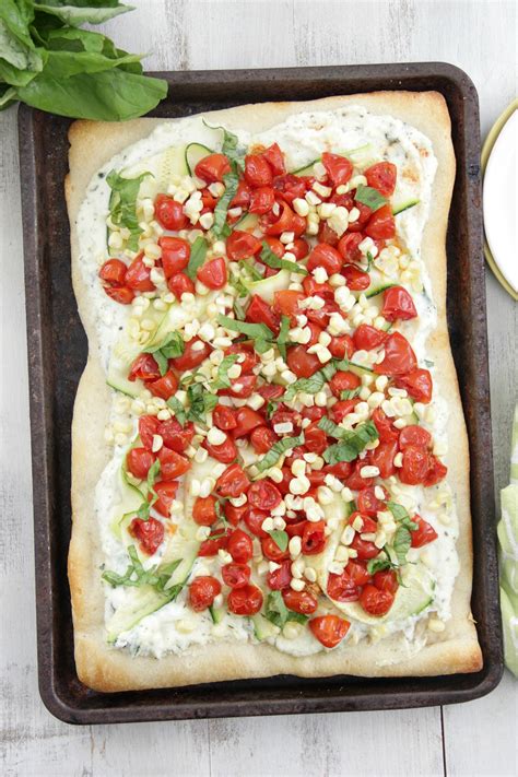 Tomato and Zucchini Ricotta Pizza - Eat. Drink. Love.
