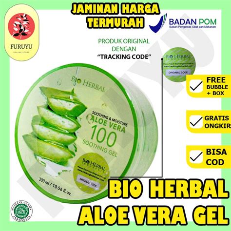 Jual Bio Herbal Aloe Vera Soothing Gel Original Ekstrak Lidah Buaya