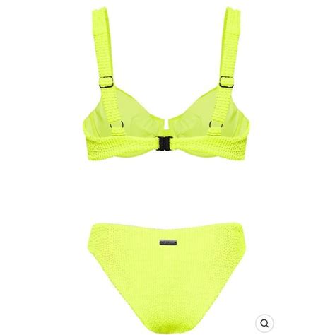 Vetchy Swim Vetchy Laguna Beach Neon Yellow Crinkle S Bikini