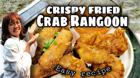 Crispy Fried Crab Rangoon Cream Cheese Filled Wontons Youtube