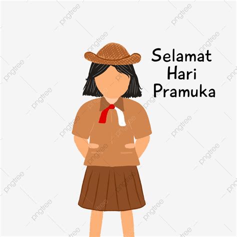 Selamat Hari Pramuka Png Transparent Selamat Hari Pramuka Cute Girl