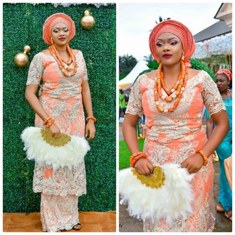 Clipkulture Igbo Bride In Traditional Wedding Blouse And Wrapper With