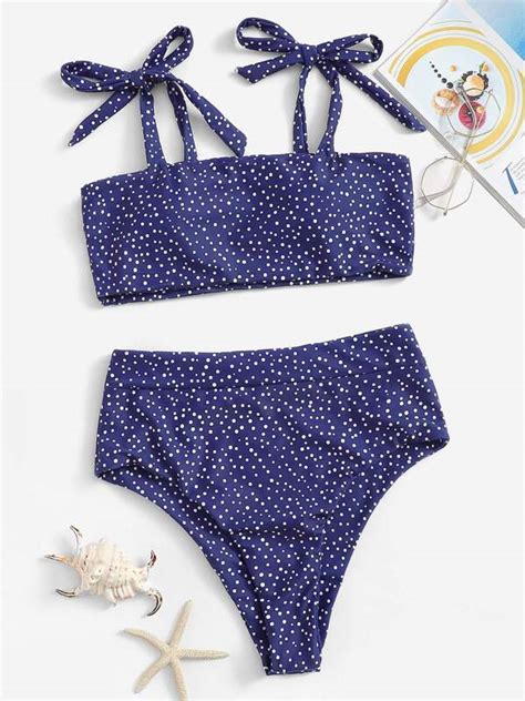 Polka Dot High Waist Bikini Swimsuit SHEIN USA