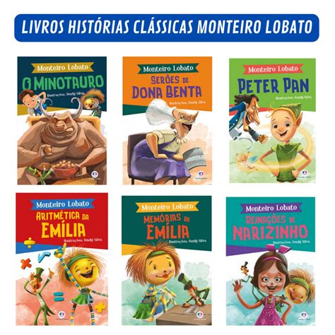 Livros Coleção Monteiro Lobato Histórias Clássicas Infantil Juvenil ...