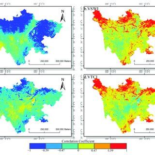 Correlation Coefficient Between Remote Sensing Drought Indices And