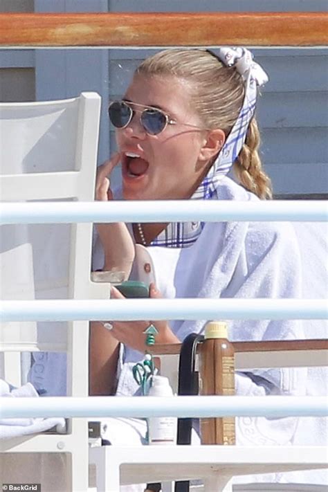 Sofia Richie Shows Off Her Incredible Figure In A Blue Polka Dot Bikini In The South Of France