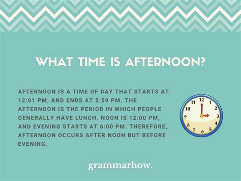 When Is Afternoon Time Understanding The Concept Of Time Divisions
