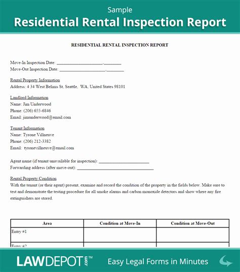 Property Inspection Reports Template