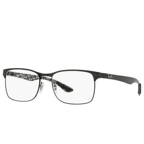 Ray Ban Rb8416 2503 Black Multicolor Full Rim Square Carbon Fibre Eyeglasses Frames