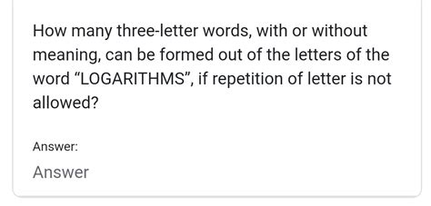 letter words    meaning   formed