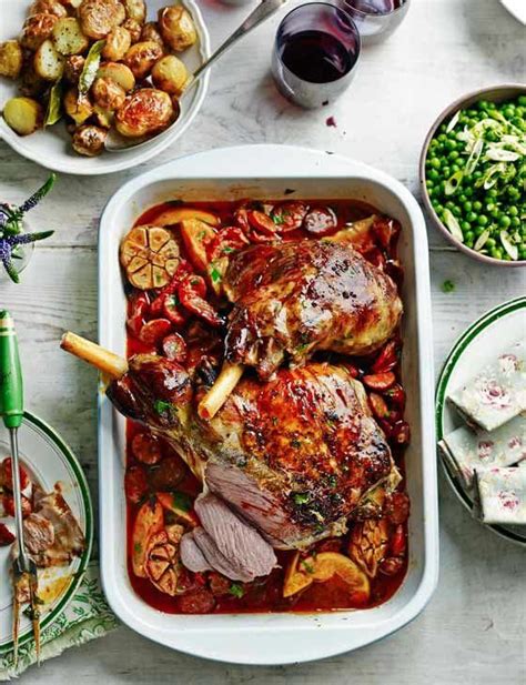 Roast Lamb With Chorizo Orange And Parsley And Simple Roasties