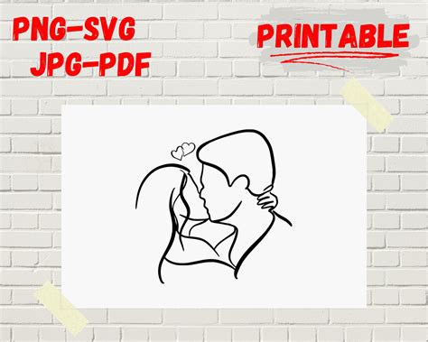 Couple Kissing Svg Valentine Kissing Svg Kissing Digital Download