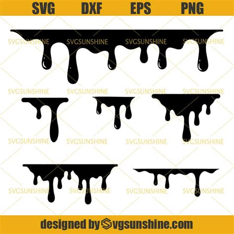 Dripping Borders Svg Bundle Dripping Svg Dripping Borders Cut Files