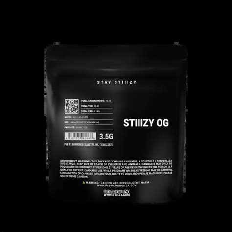 Stiiizy Stiiizy Og Black Label 35g Bay Areas Premium Cannabis