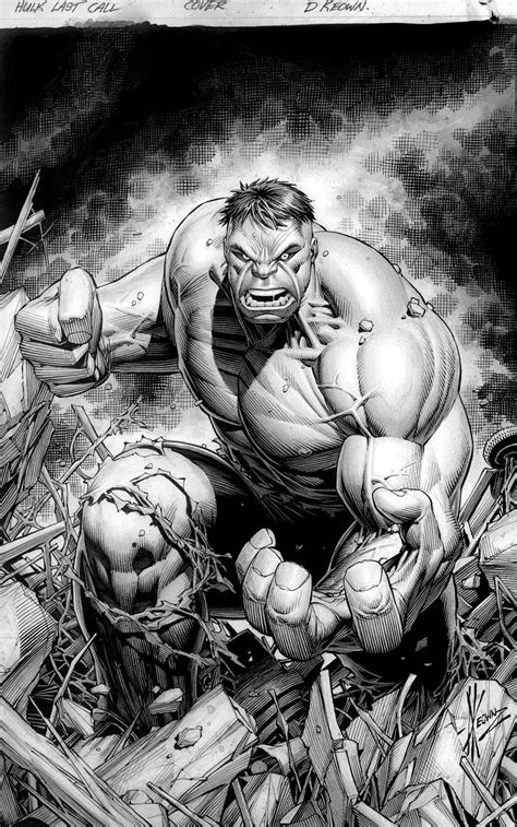 Incredible Hulk Last Call Cover By Dale Keown Comic Art Comic