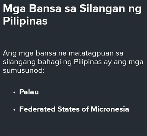 Mga Bansang Nasa Silangang Bahagi Ng Pilipinas