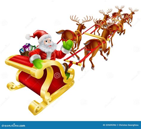 Santa Sleigh Flying