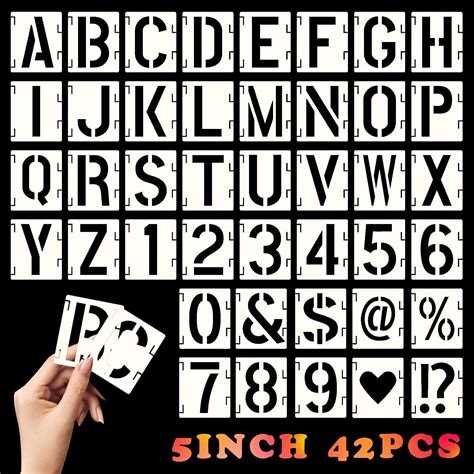 Stencil Lettere Alfabeto Grandi Plastica Letter E Numeri De Stencils