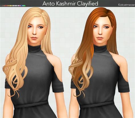 Kot Cat Anto S Kashmir Hair Clayified Sims 4 Hairs Sims Hair Sims