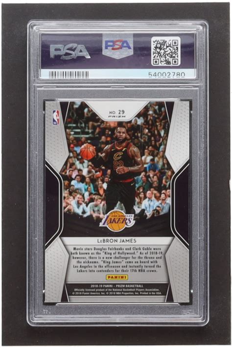 LeBron James 2018 19 Panini Prizm Dominance Prizms Silver 29 PSA 10