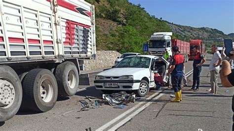 Sinop ta feci kaza 1 ölü 8 yaralı Son Dakika Haberleri