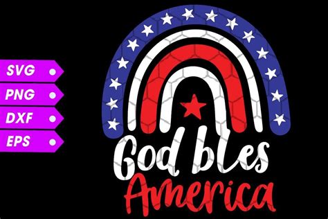 God Bless America America Rainbow Svg Graphic By Như Thuần Vi