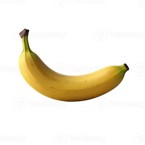 Single Banana Isolated On Transparent Background Png